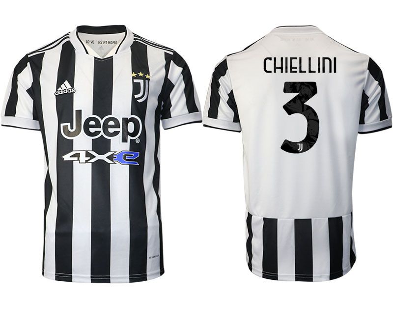 Men 2021-2022 Club Juventus home aaa version white #3 Adidas Soccer Jersey->juventus jersey->Soccer Club Jersey